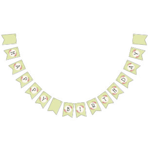 Vintage Shabby Chic Roses Frame Bunting Flags