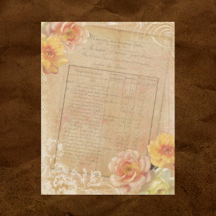 Vintage Shabby Chic Scrapbook Paper