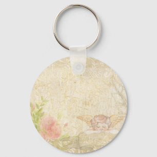 Vintage Shabby Chic Sweet Angelique Key Ring