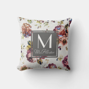 Vintage Shabby Chic Vintage Florals - Personalised Cushion