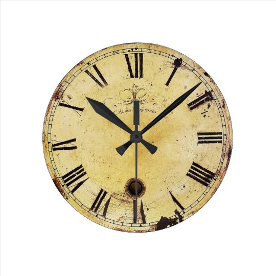 Vintage Shabby Chic Wall Clock Zazzle.co.uk