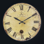 Vintage Shabby Chic Wall Clock<br><div class="desc">A vintage french wall clock with roman numbers . A antique design image on vintage paper texture background .The perfect gift idea for anyone on any occasion</div>