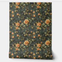 Vintage shabby chic yellow orange French roses