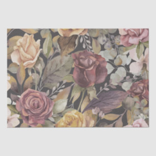 Vintage Shabby Muted Natural Colours and Tone Rose Tissue Paper