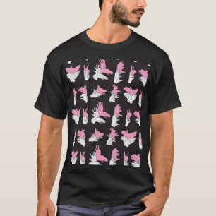 Vintage Shadow Hand Pattern Design T-Shirt