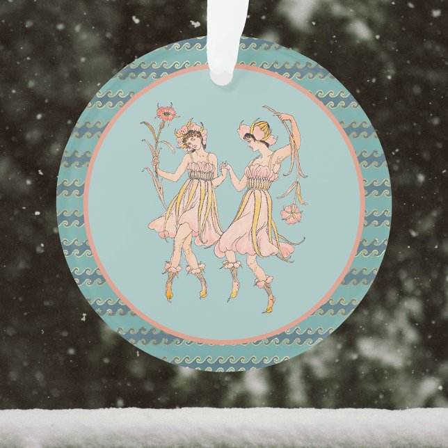 Vintage Shakespeare's Garden Women with Flowers Ornament (Creator Uploaded)