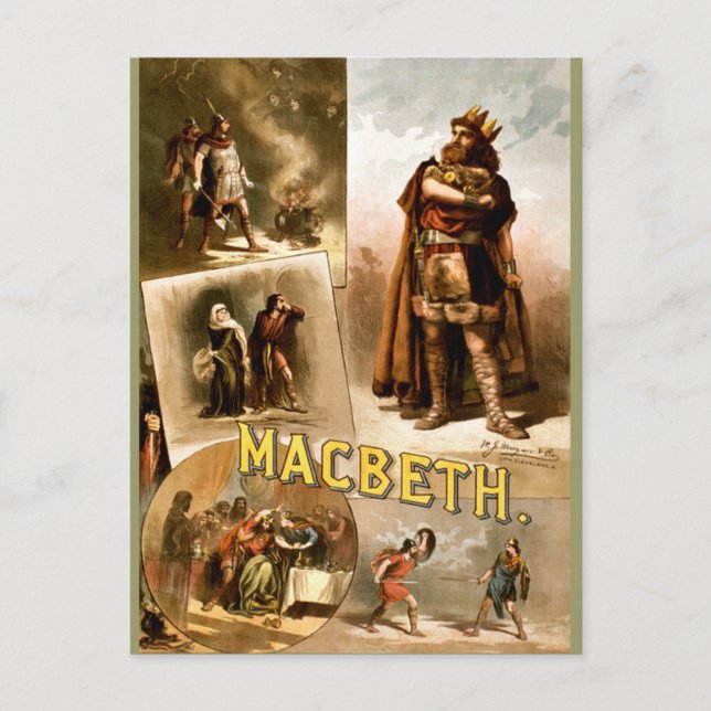 Vintage - Shakespeare's Macbeth, 1884 Postcard (Front)
