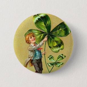 Vintage Shamrock Button