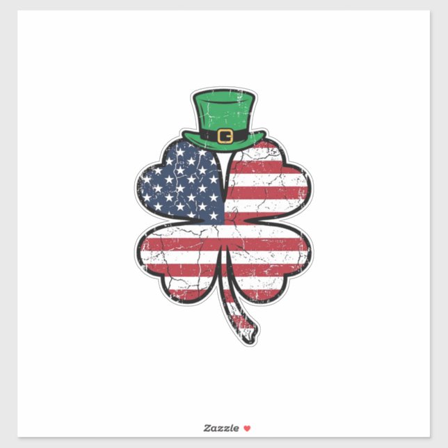Vintage Shamrock Flag St. Patricks Day (Sheet)