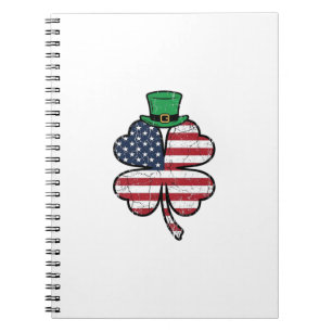 Vintage Shamrock Flag St. Patricks Day Notebook