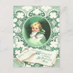 Vintage Shamrocks Emerald Isle St Patrick's Day Ca Postcard