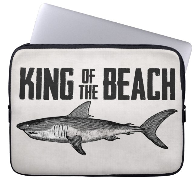 Vintage Shark Beach King Laptop Sleeve (Front)