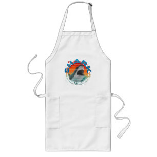 Vintage shark fisherman fishing gift long apron