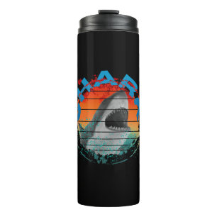 Vintage shark fisherman fishing gift thermal tumbler