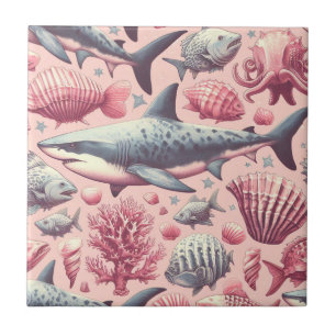 Vintage Shark Seamless Tile
