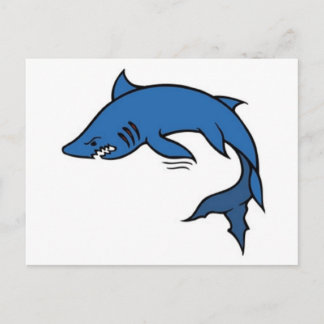 Vintage Shark Tattoo Art Postcard