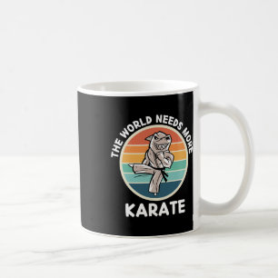 Vintage Shark The World Needs More Karate Retro Ka Coffee Mug