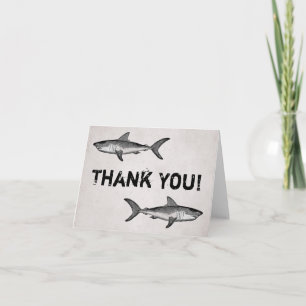 Vintage Sharks Thank You Card