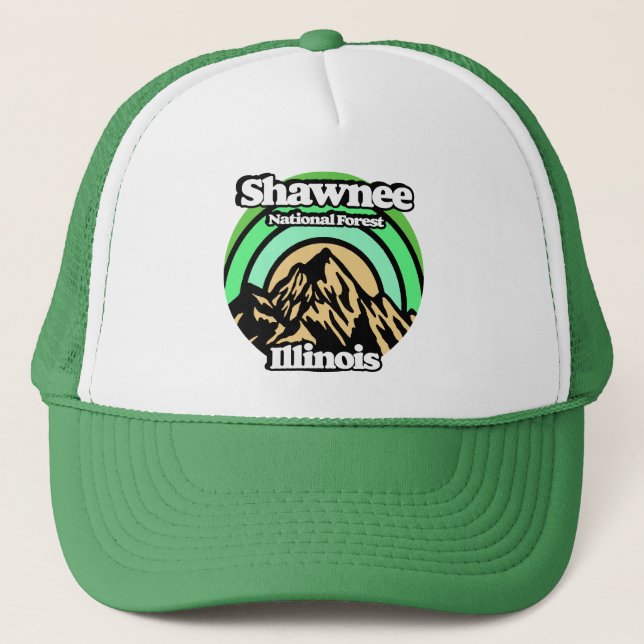 Vintage Shawnee National Forest Illinois Trucker Hat (Front)
