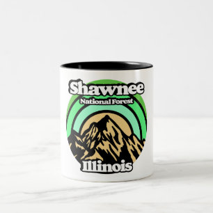 Vintage Shawnee National Forest Illinois Two-Tone Coffee Mug