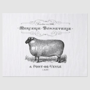 Vintage Sheep Ad Tissue Paper