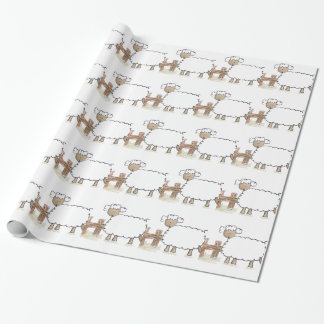 Vintage Sheep by Serena Bowman funny farm animals Wrapping Paper