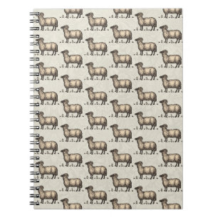 Vintage Sheep Illustration: Farm Classic Art Notebook