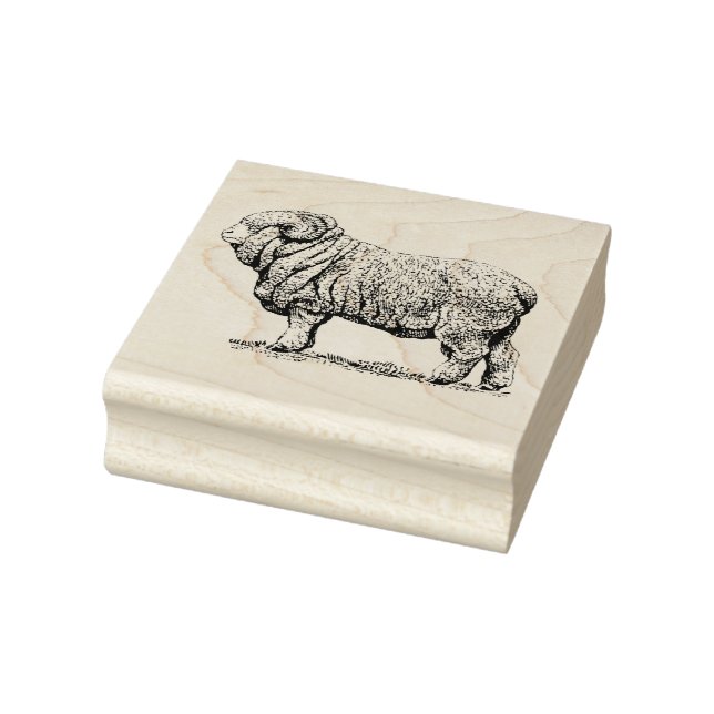 Vintage Sheep Rubber Stamp (Stamp)