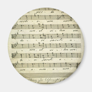 Vintage Sheet Music, Antique Musical Score 1810 Magnet