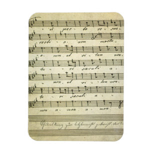 Vintage Sheet Music, Antique Musical Score 1810 Magnet