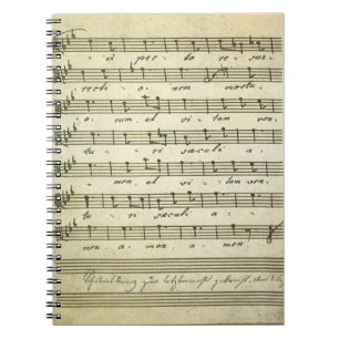 Vintage Sheet Music, Antique Musical Score 1810 Notebook