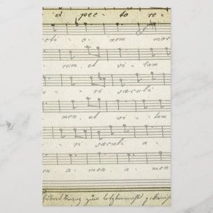 Vintage Sheet Music, Antique Musical Score 1810 Stationery