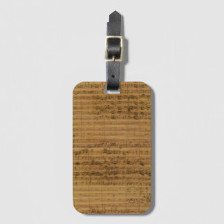 Vintage Sheet Music by Johann Sebastian Bach Luggage Tag