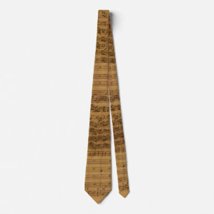Vintage Sheet Music by Johann Sebastian Bach Tie