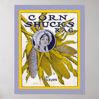 Vintage Sheet Music Cover Copy CORN SHUCKS RAG