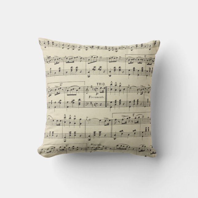Vintage Sheet Music Cushion (Front)