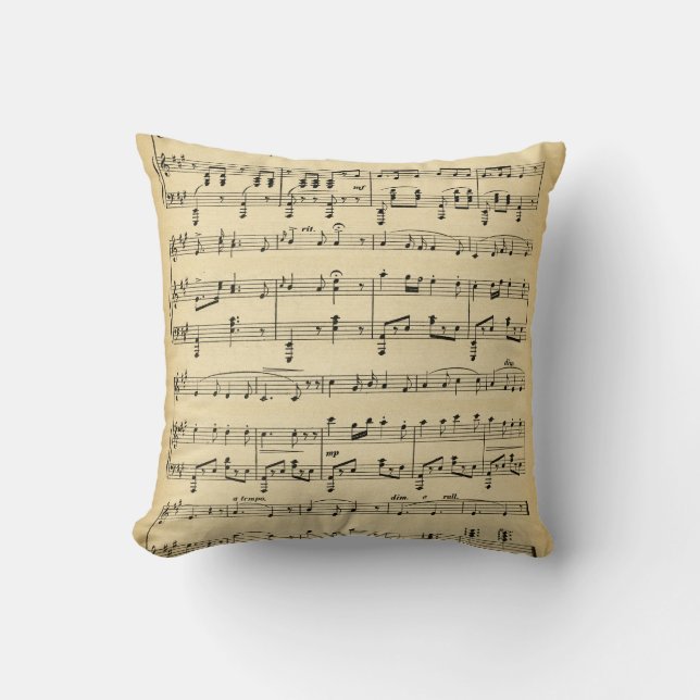 Vintage Sheet Music Cushion (Front)