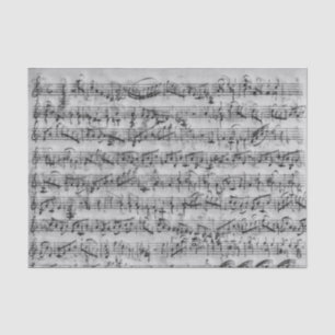 Vintage Sheet Music Grey Handwritten Decoupage