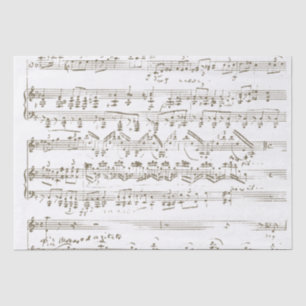 Vintage Sheet Music Handwritten Sepia Decoupage