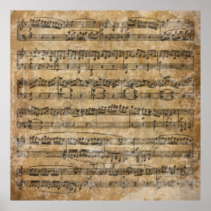 Vintage Sheet Music Poster