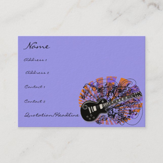 Vintage Sheet Music Rock N Roll Business Card (Front)