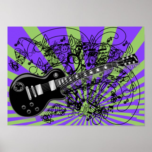 Vintage Sheet Music Rock N Roll Poster (Front)