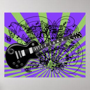 Vintage Sheet Music Rock N Roll Poster