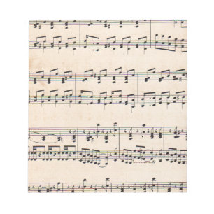 Vintage Sheet Music Score Notes