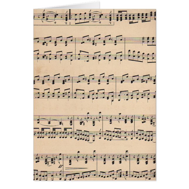 Vintage Sheet Music Score Notes (Front)