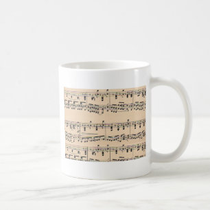 Vintage Sheet Music Score Notes Coffee Mug
