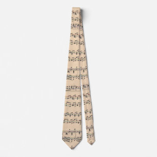 Vintage Sheet Music Score Notes Tie
