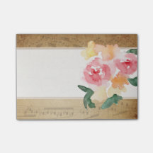 Vintage Sheet Music Sticky Notes