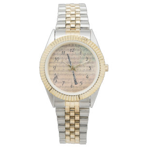 Vintage Sheet Music With A Oboe Watch