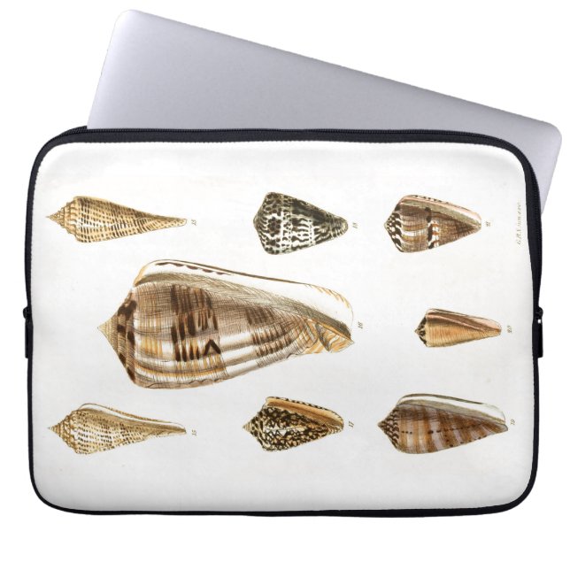 Vintage Shelling Trinket Design Laptop Sleeve (Front)